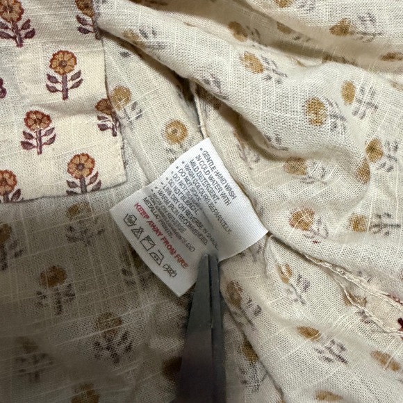 FabIndia Men's Short Sleeve Bush Shirt Straight Fit Floral Print Size‎ M - Picture 7 of 8